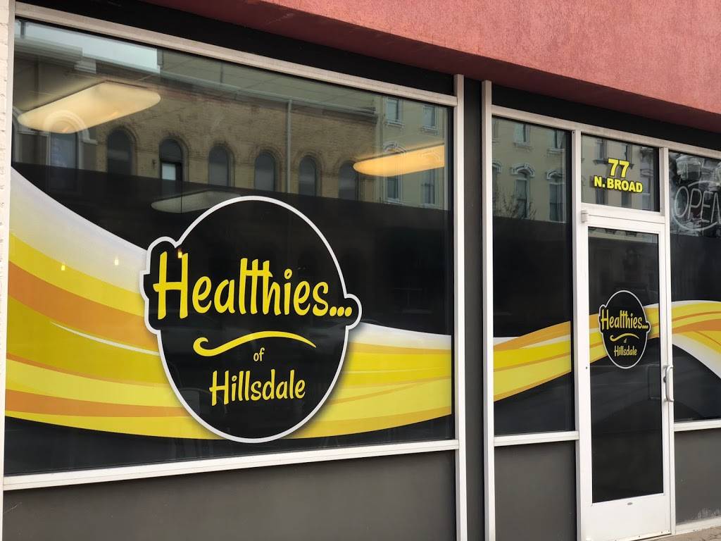 Healthies of Hillsdale | restaurant | 77 N Broad St, Hillsdale, MI 49242, USA | 5177976050 OR +1 517-797-6050