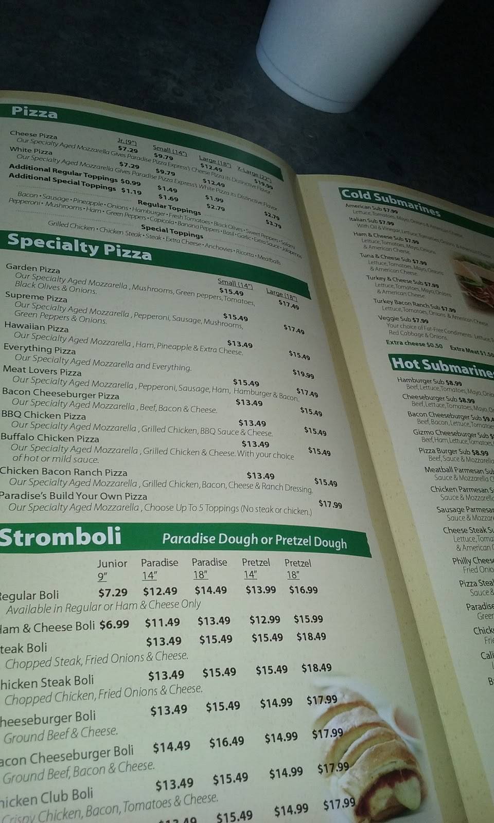 Paradise Pizza Express | meal delivery | 4265 N Susquehanna Trail, York, PA 17406, USA | 7172688100 OR +1 717-268-8100