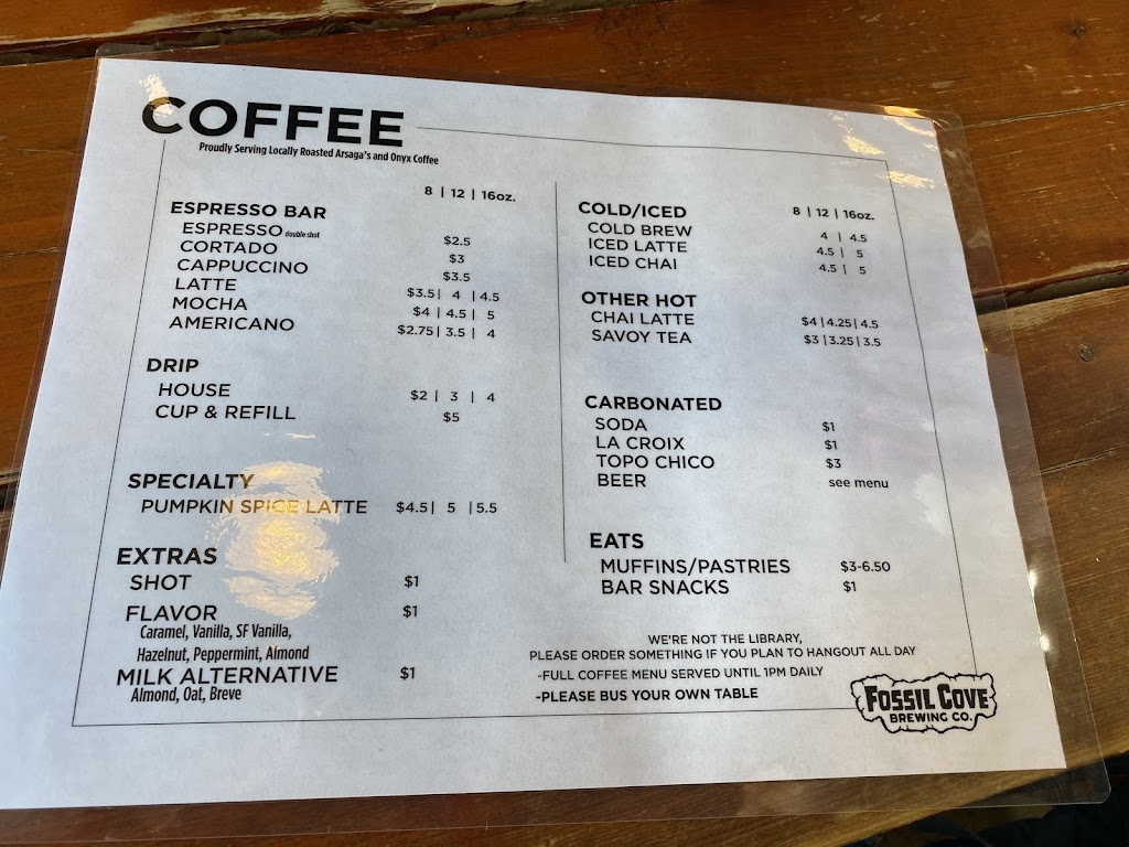 Fossil Cove Brewing Co. | cafe | 1946 N Birch Ave, Fayetteville, AR 72703, USA | 4794456050 OR +1 479-445-6050