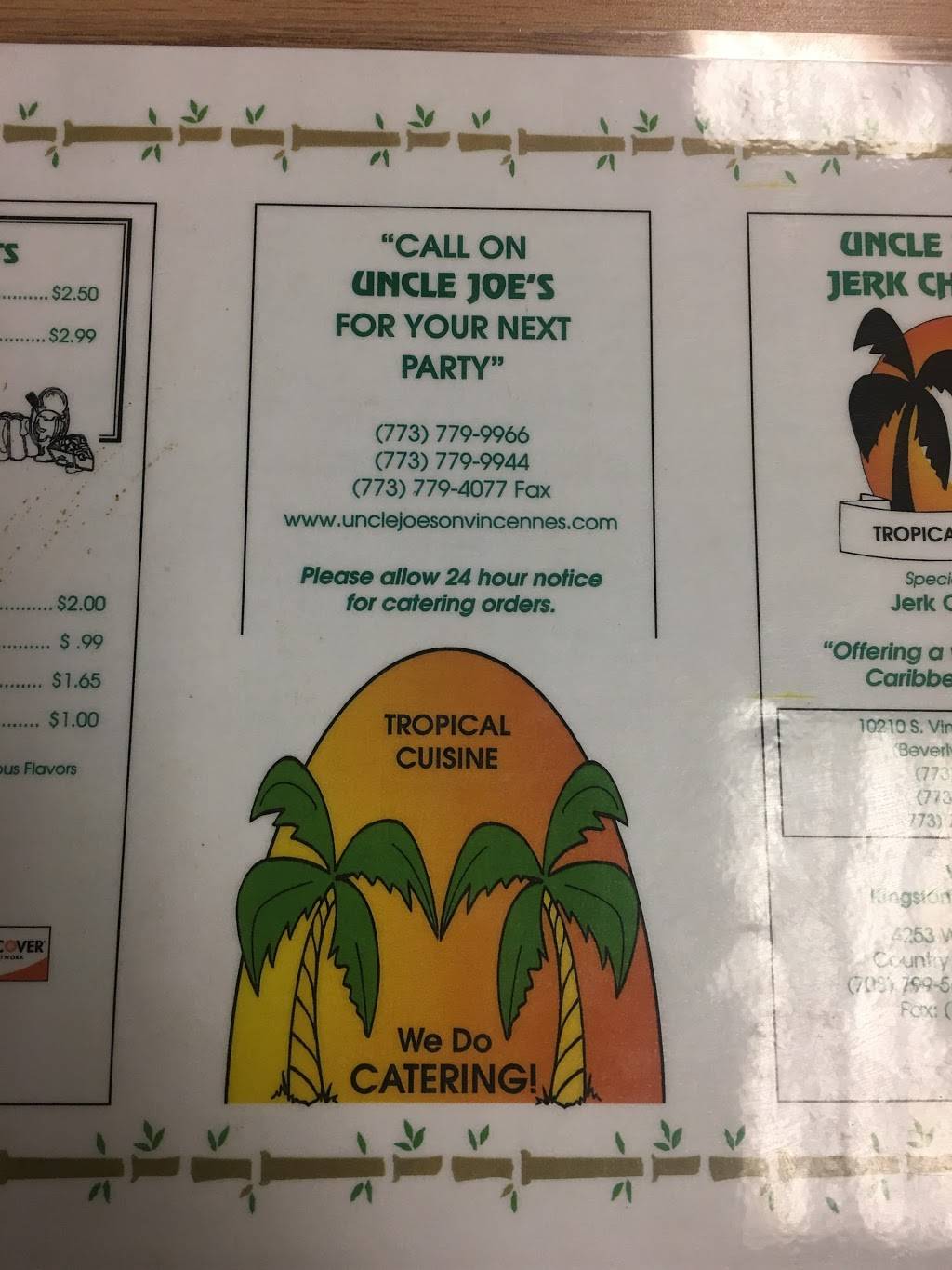 Uncle Joes Jerk | restaurant | 10210 S Vincennes Ave, Chicago, IL 60643, USA | 7737799966 OR +1 773-779-9966