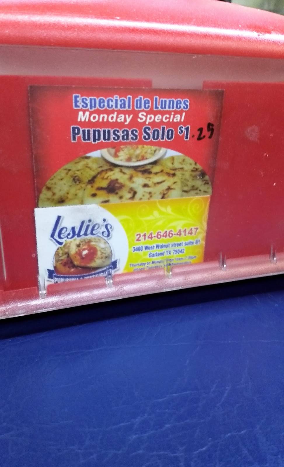 Leslies Pupuseria & Restaurant | restaurant | 3460 W Walnut Street Suite B1, Garland, TX 75042 Inside of Bazzar next to El Rio Grande, Garland, TX 75042, USA | 2146464147 OR +1 214-646-4147