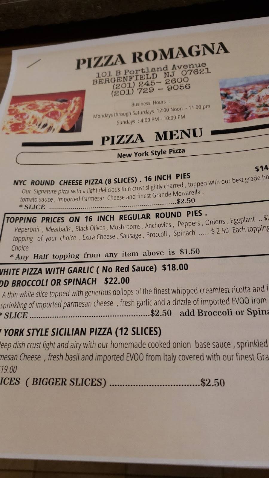 Pizza Romana | restaurant | 101 Portland Ave, Bergenfield, NJ 07621, USA | 2012452600 OR +1 201-245-2600