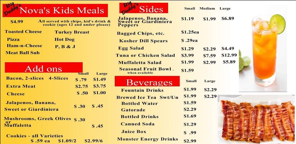 Big Daddys Sub Shop | restaurant | 1330 Blanding Blvd #165, Orange Park, FL 32065, USA | 9043750618 OR +1 904-375-0618