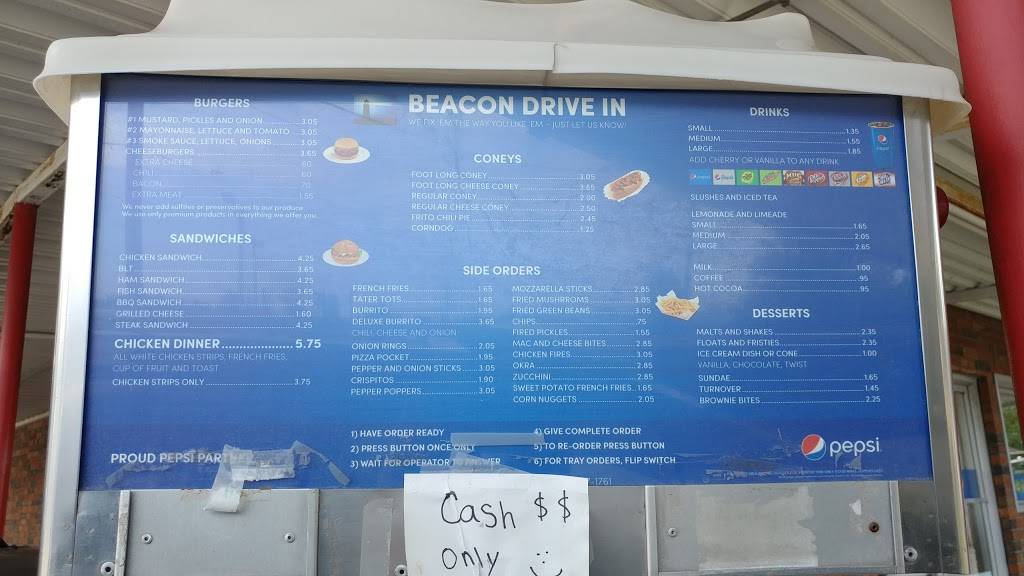 Beacon Drive Inn | restaurant | 1054 N York St, Muskogee, OK 74403, USA | 9186871761 OR +1 918-687-1761