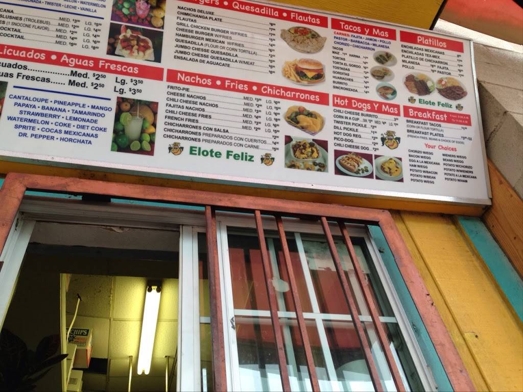 Elote Feliz Co | restaurant | 5129 Aldine Mail Rte Rd, Houston, TX 77039, USA | 2819871455 OR +1 281-987-1455