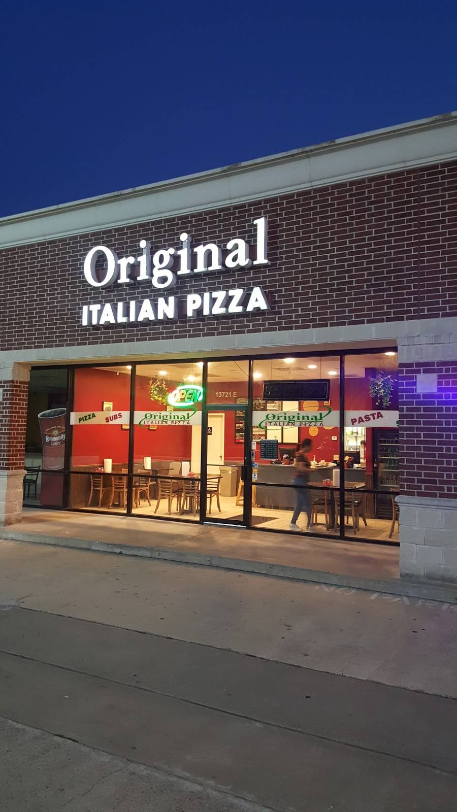 Original Italian Pizza | restaurant | 13721 FM 1097 Rd w E, Willis, TX 77318, USA | 9368906400 OR +1 936-890-6400