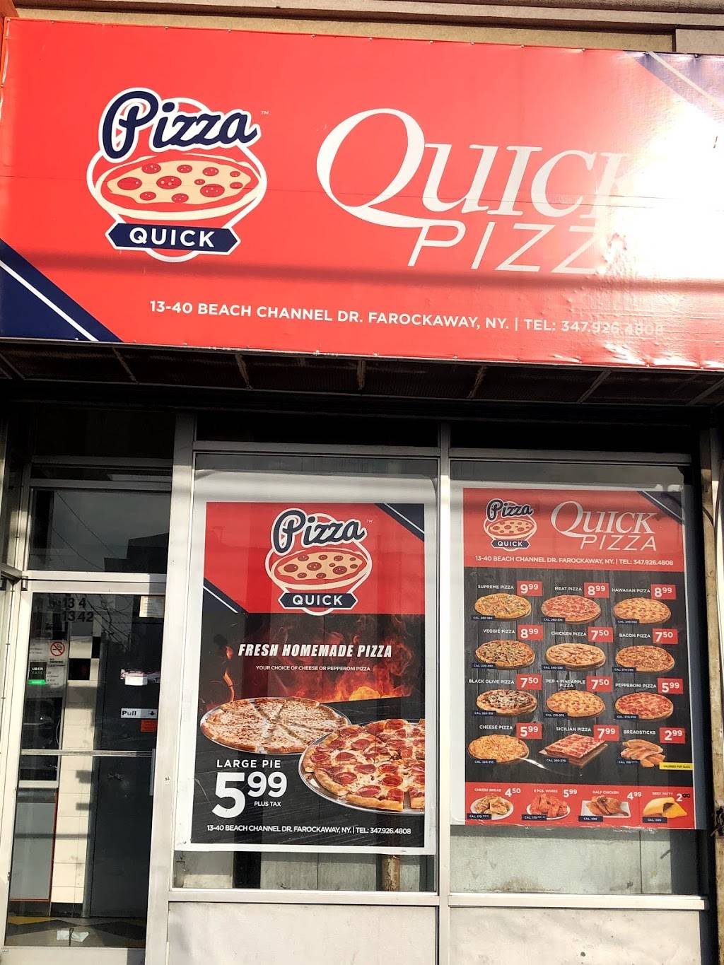 Quick Pizza | restaurant | 13-40 Beach Channel Dr, Queens, NY 11691, USA | 3479264808 OR +1 347-926-4808