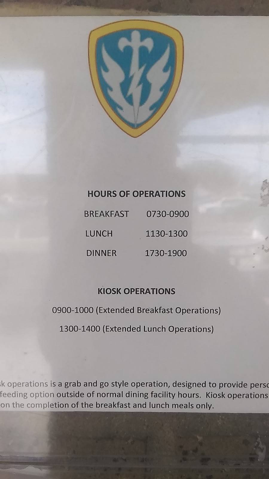 Always Ready Dining Facility | restaurant | BLDG 91226, Mohawk Rd, Killeen, TX 76549, USA | 2542889672 OR +1 254-288-9672