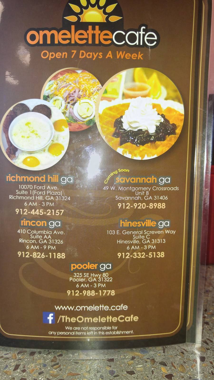 Omelette cafe | restaurant | Hinesville, GA 31313, USA | 9123325138 OR +1 912-332-5138