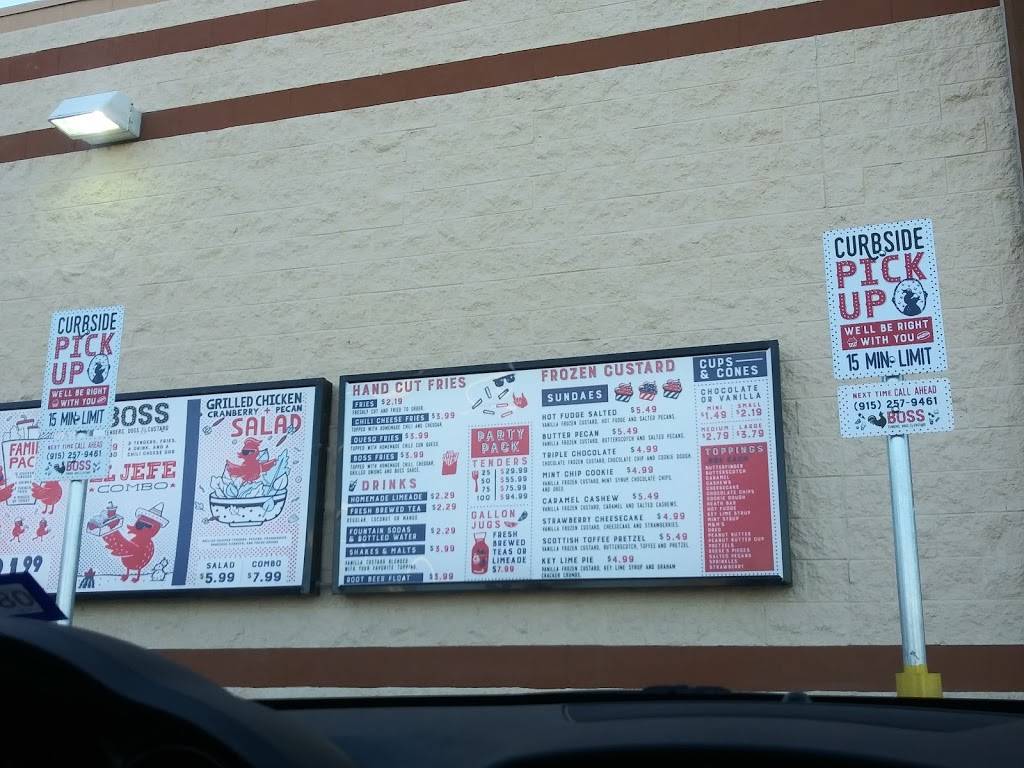 Boss Chicken and Custard | restaurant | 700 N Zaragoza Rd Bldg. B, El Paso, TX 79907, USA | 9152579461 OR +1 915-257-9461