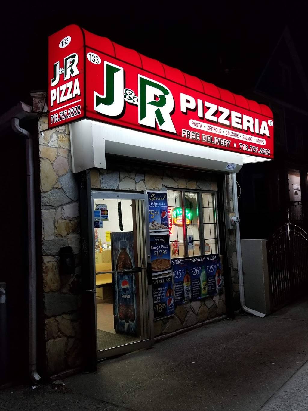 J & R Pizza II | restaurant | 133 McClean Ave, Staten Island, NY 10305, USA | 7187272222 OR +1 718-727-2222