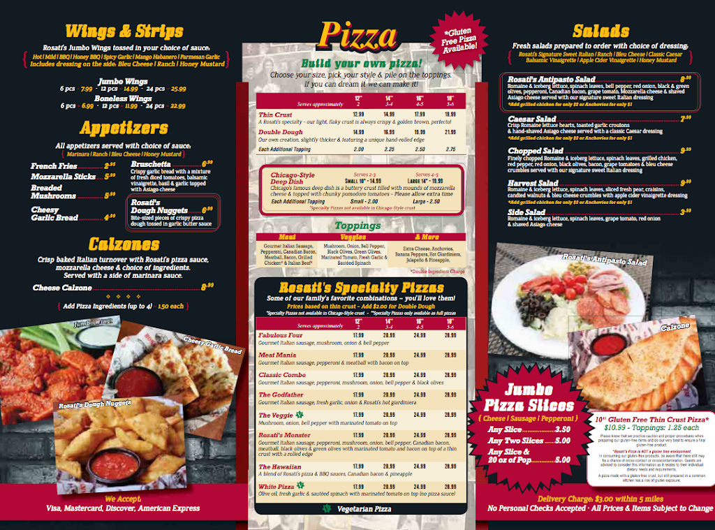 Rosatis Pizza | restaurant | 6804 Green Bay Rd #120, Kenosha, WI 53142, USA | 2626970123 OR +1 262-697-0123