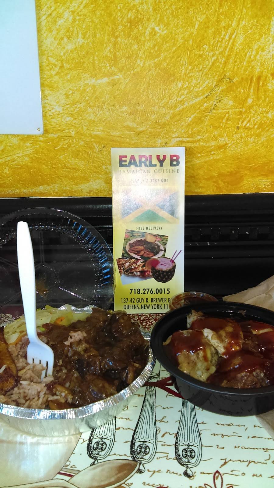 Early B Cuisine | meal takeaway | 137-42 Guy R Brewer Blvd, Jamaica, NY 11434, USA | 7182760015 OR +1 718-276-0015