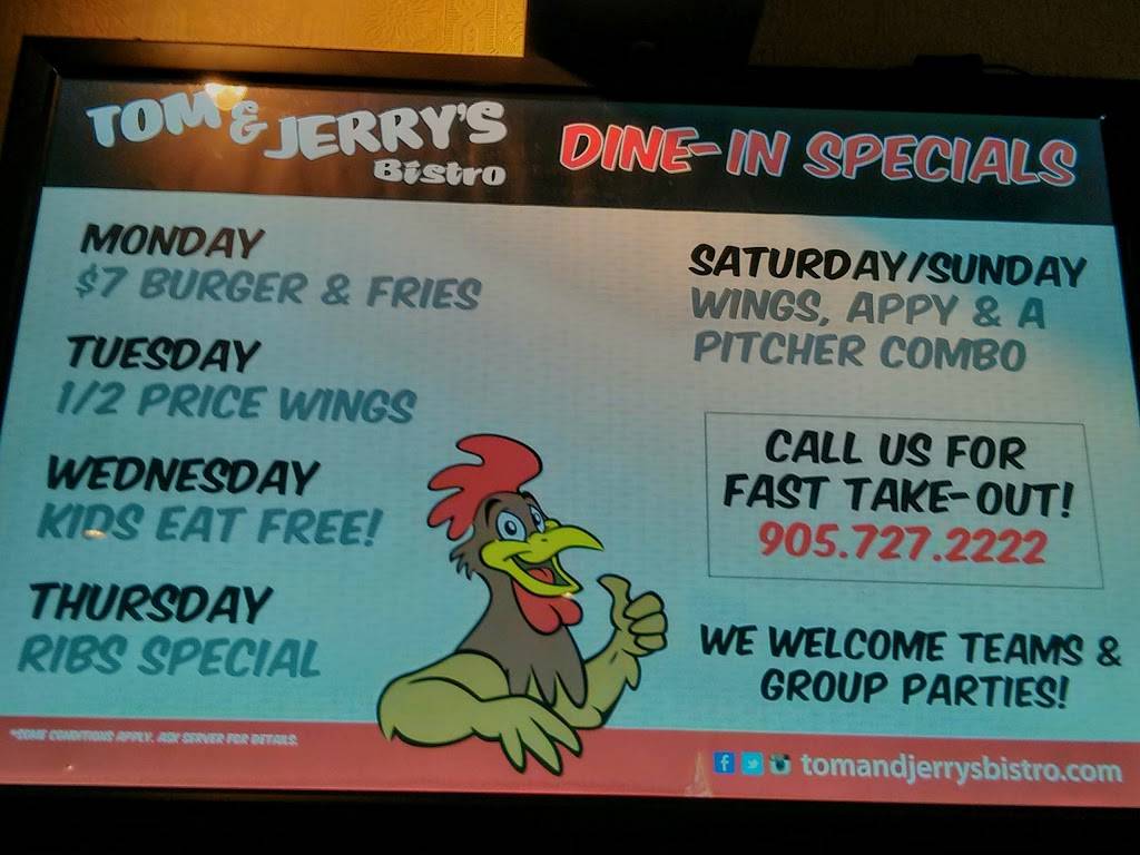 Tom & Jerrys Bistro | restaurant | 15531 Yonge St, Aurora, ON L4G 1P2, Canada | 9057272222 OR +1 905-727-2222