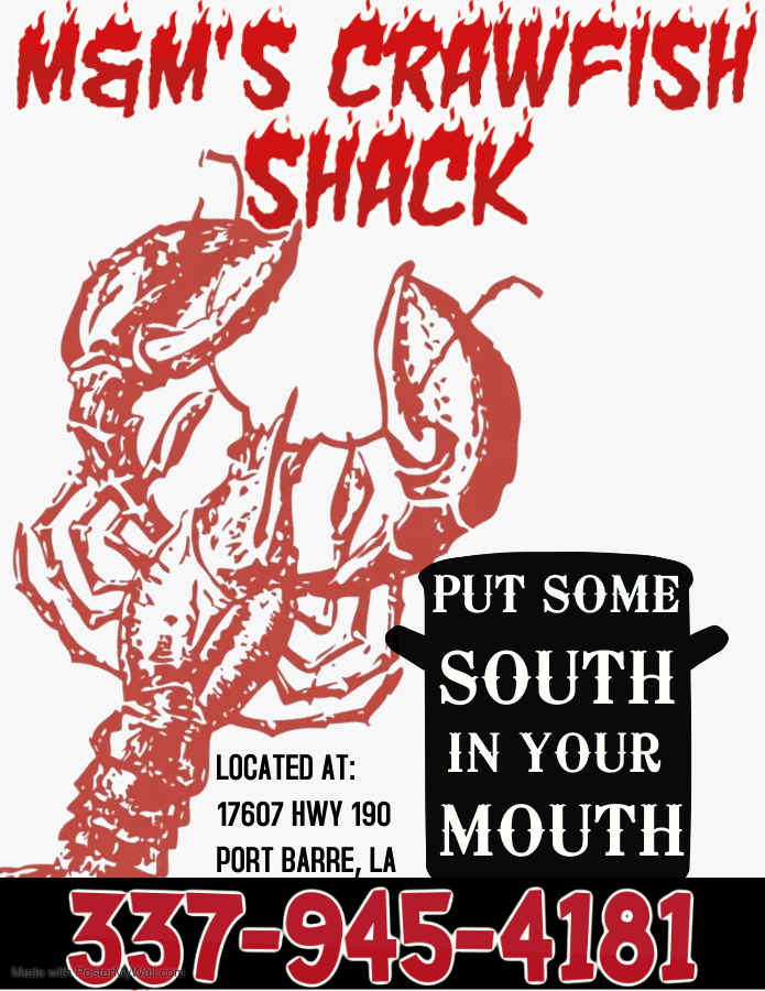 M&Ms Crawfish Shack | restaurant | 17607 U.S. Hwy 190, Port Barre, LA 70577, USA | 3379454181 OR +1 337-945-4181