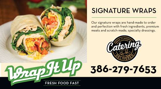 Wrap It Up | restaurant | 101 N Woodland Blvd unit 101, DeLand, FL 32720, USA | 3862797653 OR +1 386-279-7653