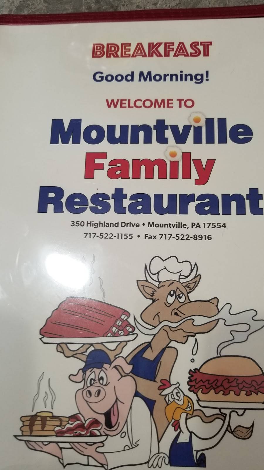 Mountville Family Restaurant | restaurant | 350 Highland Dr #150, Mountville, PA 17554, USA | 7175221155 OR +1 717-522-1155