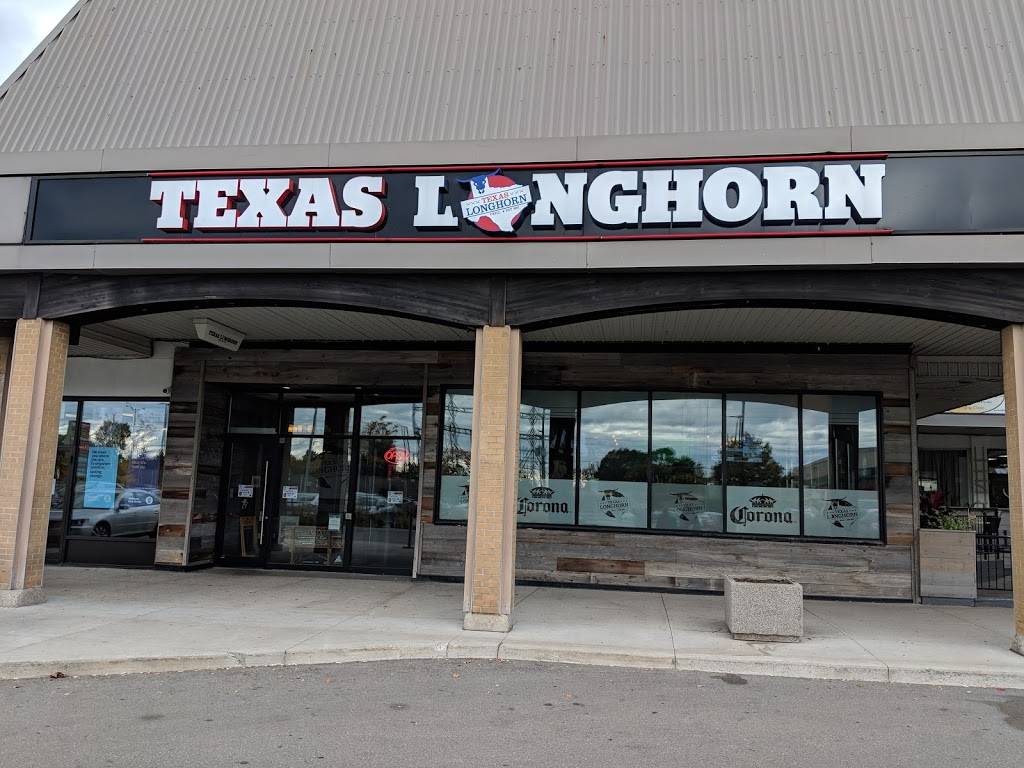 TEXAS LONGHORN | restaurant | 1077 N Service Rd, Mississauga, ON L4Y 1E1, Canada | 9052757200 OR +1 905-275-7200