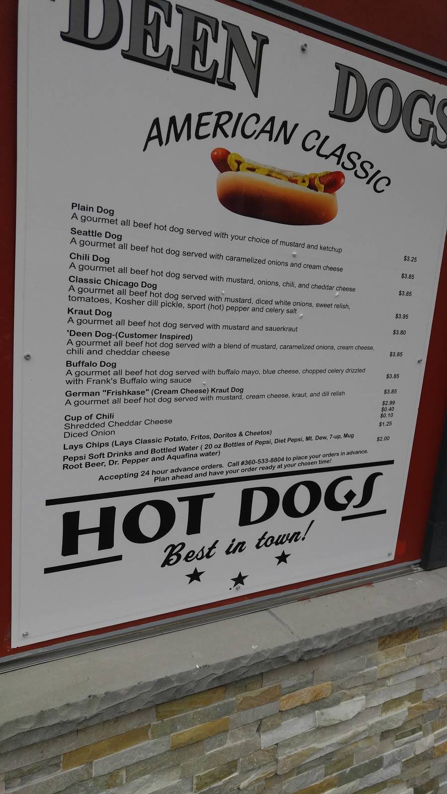 Deen Dogs | meal takeaway | 1017 S Boone St, Aberdeen, WA 98520, USA | 3605338804 OR +1 360-533-8804