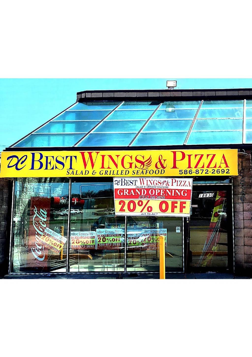 DC Best Wings & Pizza | restaurant | 18830 E 9 Mile Rd, Eastpointe, MI 48021, USA | 5868722692 OR +1 586-872-2692