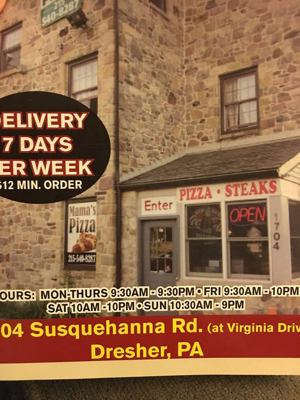Mamas Pizza IV | restaurant | 1704 Susquehanna Rd, Dresher, PA 19025, USA | 2155408287 OR +1 215-540-8287