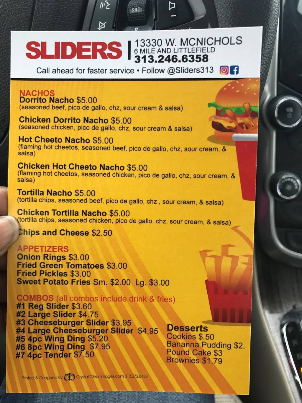 Sliders | restaurant | 13330 W.Nichols, Detroit, MI 48235, USA | 3136464953 OR +1 313-646-4953