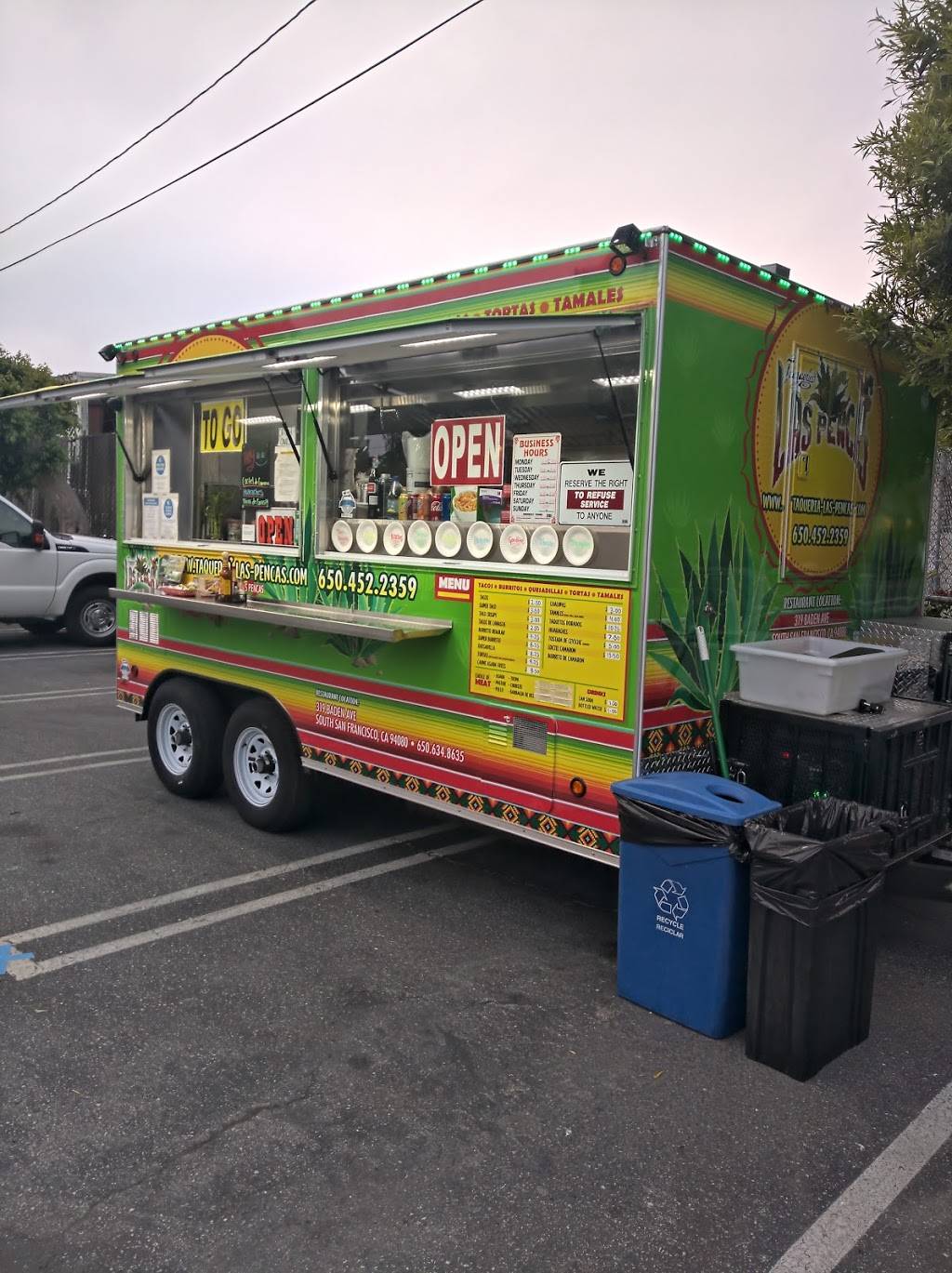 Food truck Las pencas | restaurant | 1655 Mission Rd, South San Francisco, CA 94080, USA | 6504522359 OR +1 650-452-2359