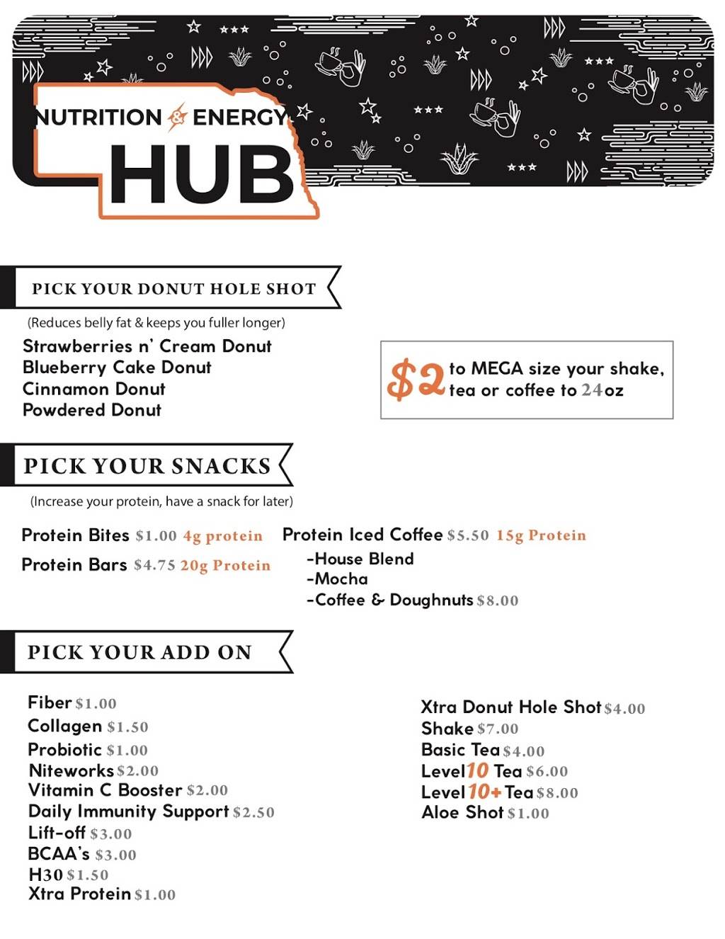 Nutrition & Energy Hub | restaurant | 8600 S 30th St Suite 110, Lincoln, NE 68516, USA | 2149145042 OR +1 214-914-5042