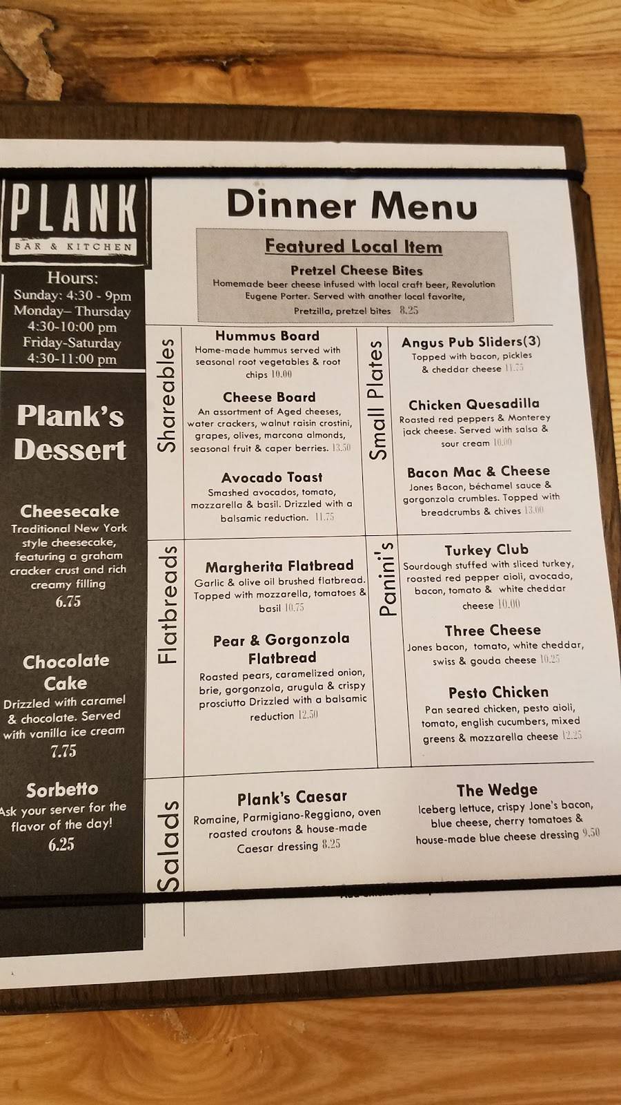 Plank Bar & Kitchen | restaurant | 120 Water St, Naperville, IL 60540, USA | 3314015500 OR +1 331-401-5500
