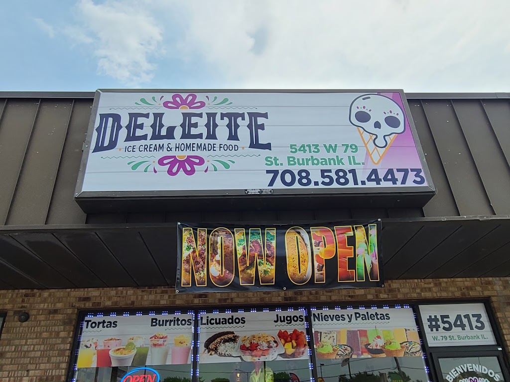 Deleite Ice Cream & Homemade Food | restaurant | 5413 W 79th St, Burbank, IL 60459, USA | 7085814473 OR +1 708-581-4473