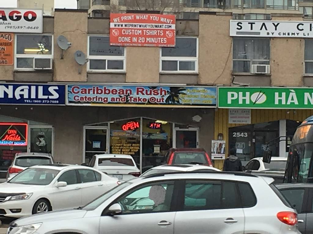Caribbean Rush | meal takeaway | 2545 Hurontario St, Mississauga, ON L5A 2G4, Canada | 9052724950 OR +1 905-272-4950