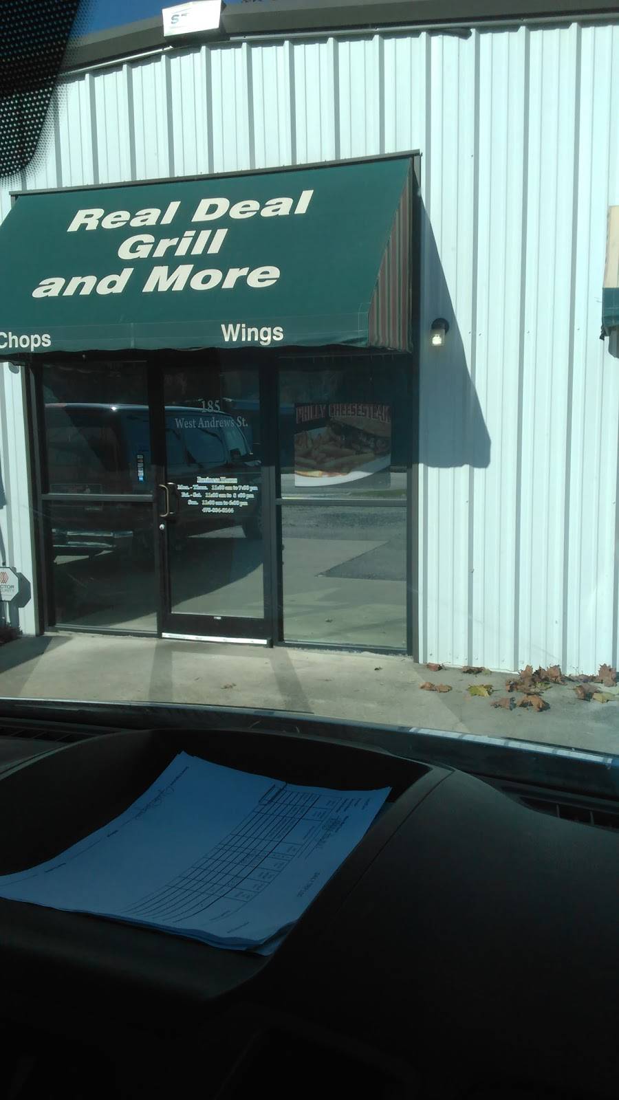 Real Deal Grill & More | restaurant | 185 W Andrews St, Milledgeville, GA 31061, USA | 4788040144 OR +1 478-804-0144