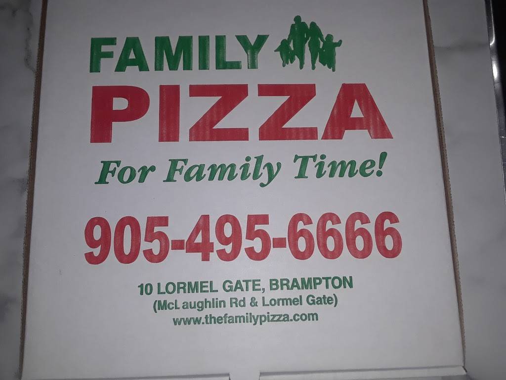 Family Pizza | restaurant | 10 Lormel Gate, Brampton, ON L7A 2K7, Canada | 9054956666 OR +1 905-495-6666