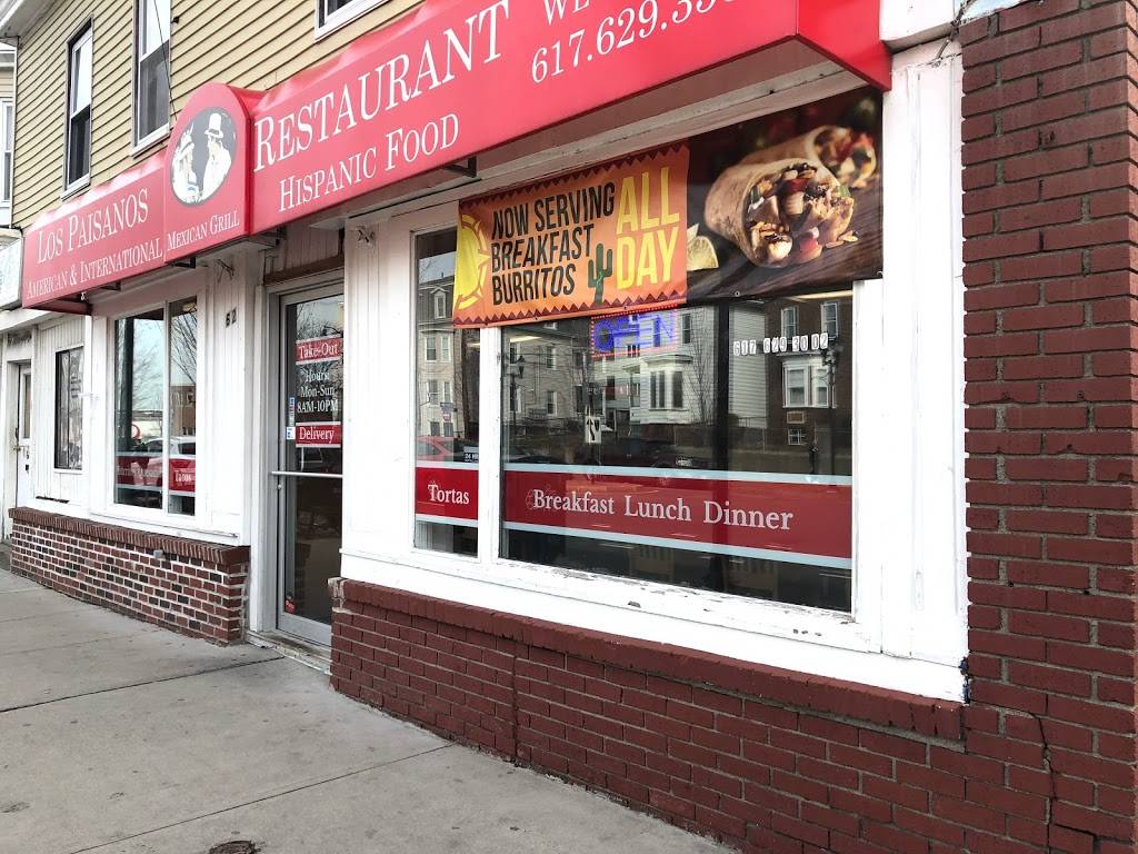 Los Paisanos Restaurant | restaurant | 62 Broadway, Somerville, MA 02145, USA | 6176293502 OR +1 617-629-3502