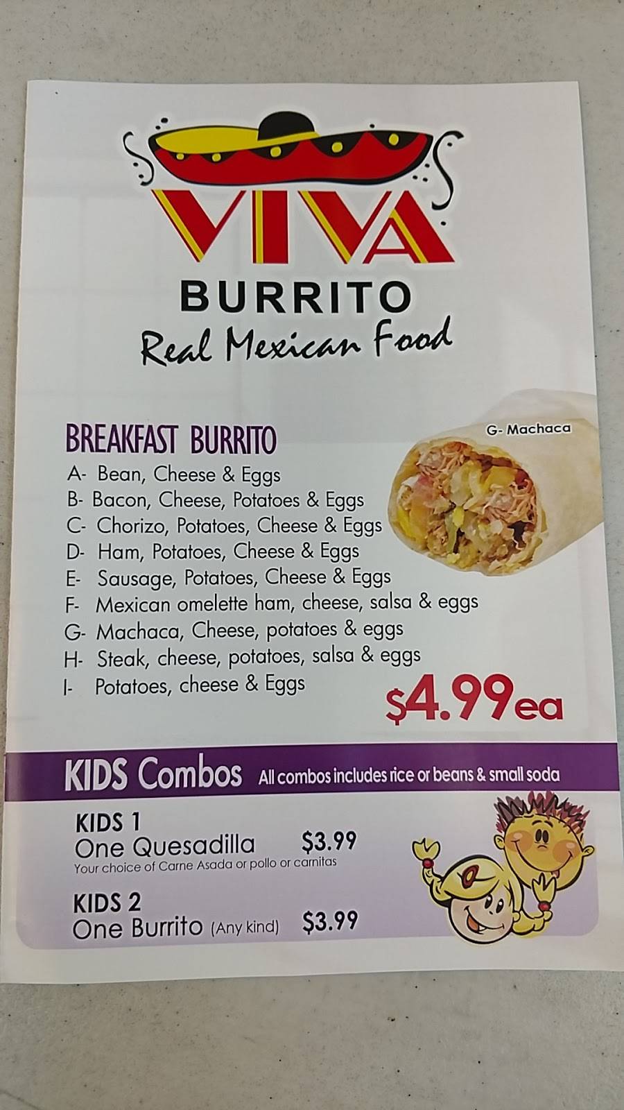 Viva Burrito Co | restaurant | 1065 S Craycroft Rd, Tucson, AZ 85711, USA | 5205149231 OR +1 520-514-9231