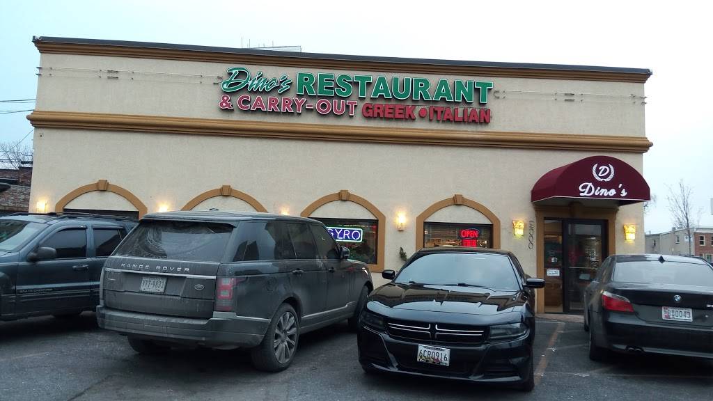 Dino’s Restaurant and carryout | restaurant | 2000 Orleans St, Baltimore, MD 21231, USA | 4105225550 OR +1 410-522-5550