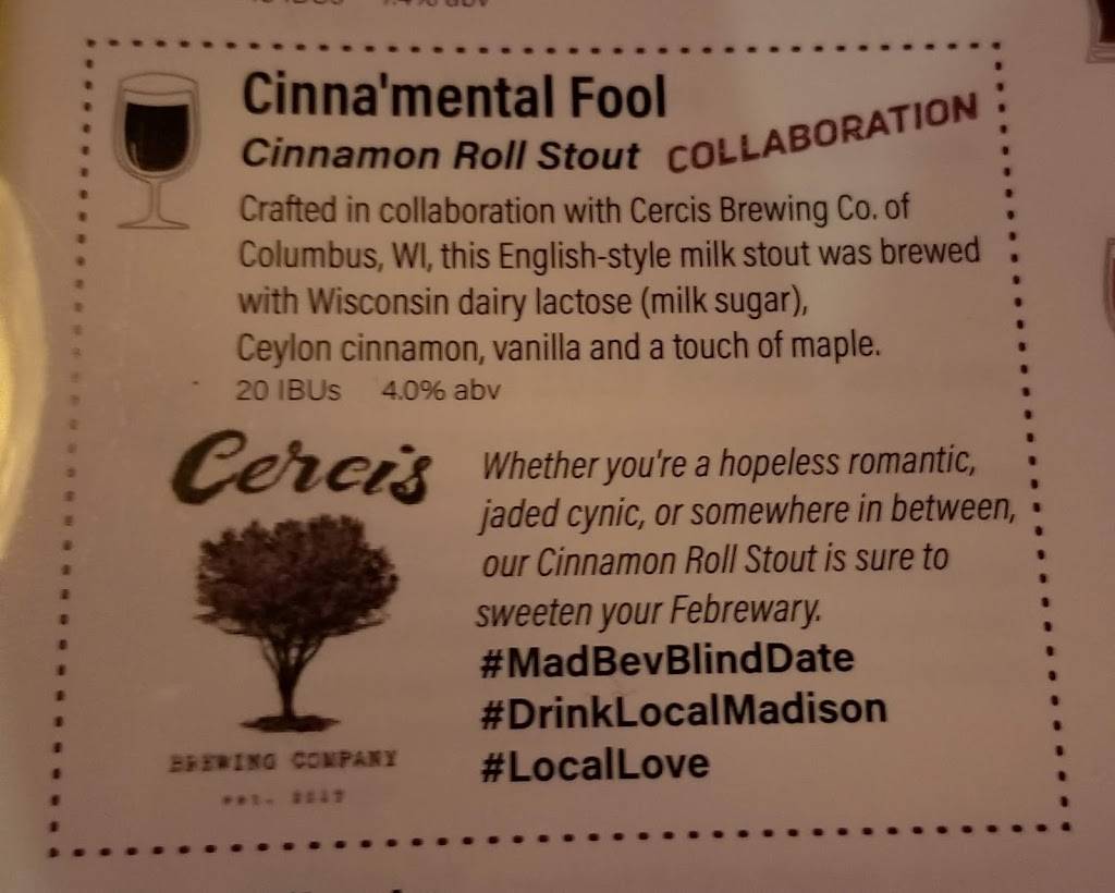 Vintage Brewing Co. Capitol East | restaurant | 803 E Washington Ave, Madison, WI 53703, USA | 6088196241 OR +1 608-819-6241