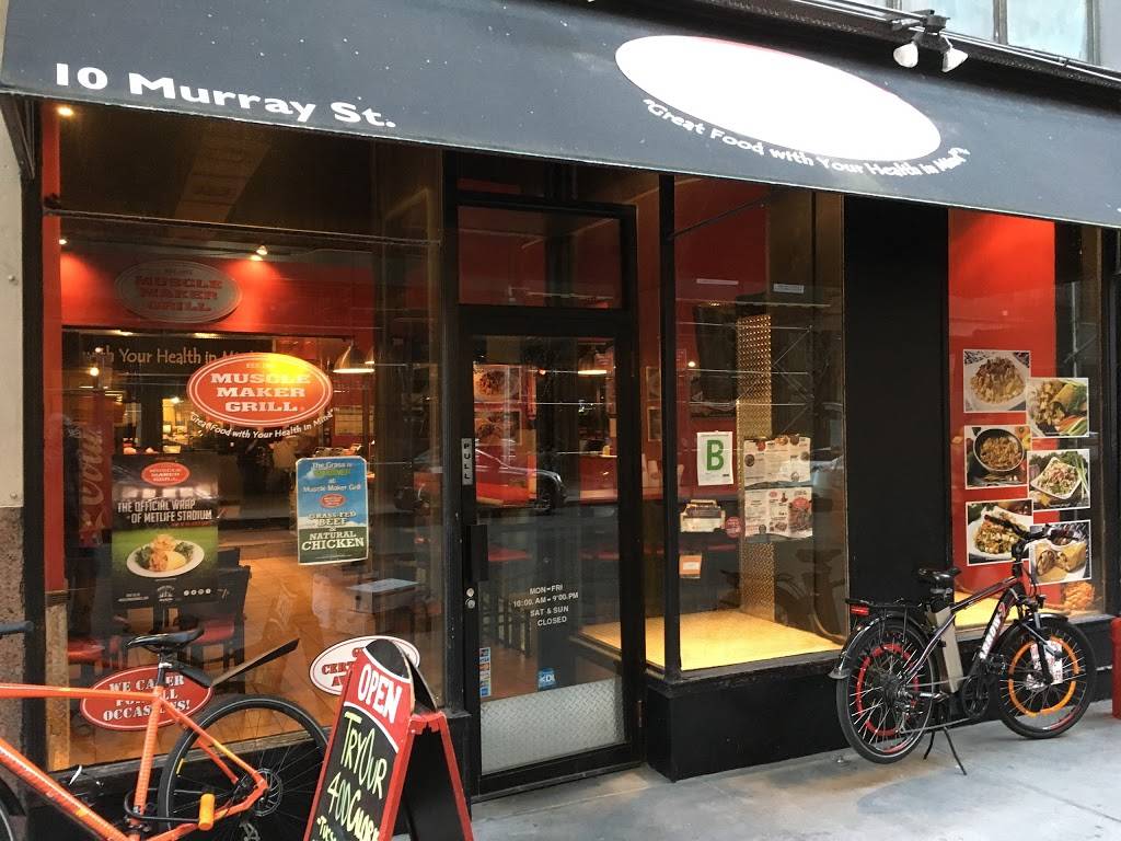 Muscle Maker Grill | meal takeaway | 10 Murray Street, New York, NY 10007, USA | 2129621813 OR +1 212-962-1813