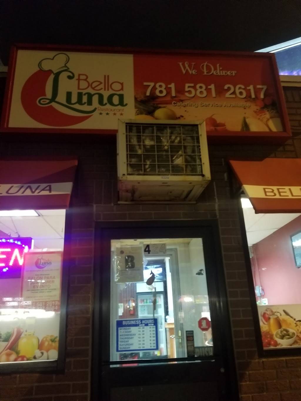 Bella Luna Restaurant | restaurant | 424 Washington St, Lynn, MA 01901, USA | 7815812617 OR +1 781-581-2617