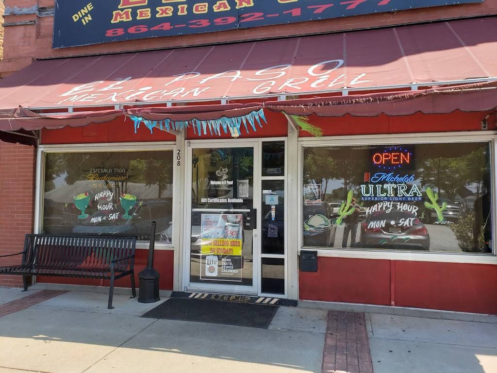 El Paso Mexican Restaurant & Bar LLC | restaurant | 208 N Main St, Belton, SC 29627, USA | 8643921777 OR +1 864-392-1777