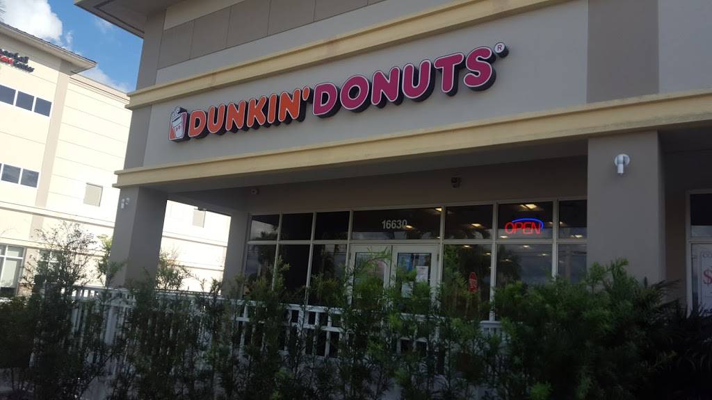 Dunkin | bakery | 16630 Sheridan St, Pembroke Pines, FL 33331, USA | 9545442815 OR +1 954-544-2815