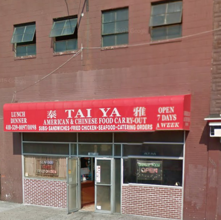 Tai Ya | meal takeaway | 1007 Greenmount Ave, Baltimore, MD 21202, USA | 4105390097 OR +1 410-539-0097