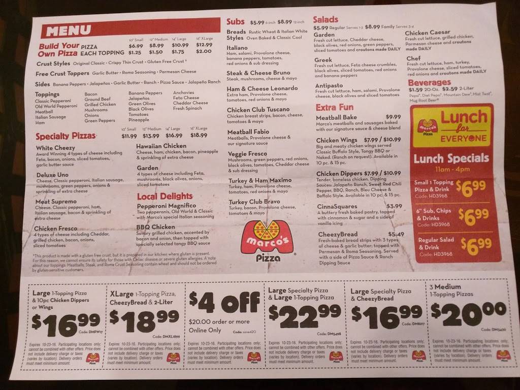 Marcos Pizza | meal delivery | 9500 Dorchester Rd, Summerville, SC 29485, USA | 8438214000 OR +1 843-821-4000