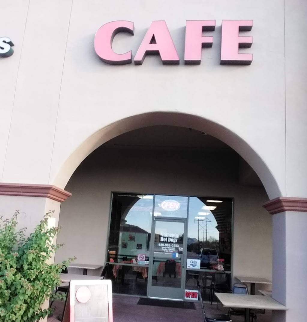 Mathews Hot Dogs | restaurant | 5301 S Superstition Mountain Dr Suite 109, Apache Junction, AZ 85119, USA | 4809820553 OR +1 480-982-0553
