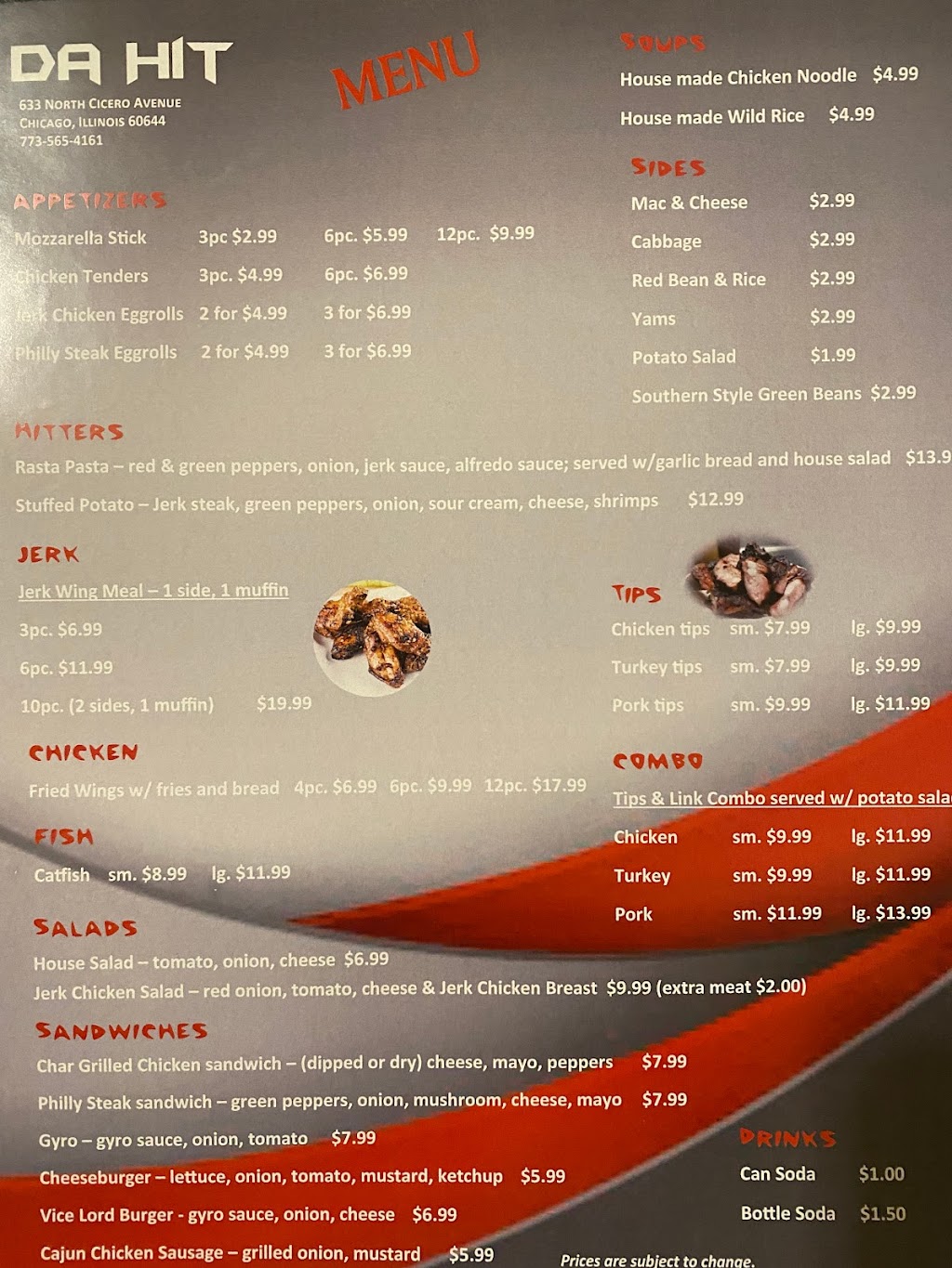 Da Hit BBQ & Jerk | restaurant | 633 N Cicero Ave, Chicago, IL 60644, USA | 7735654161 OR +1 773-565-4161