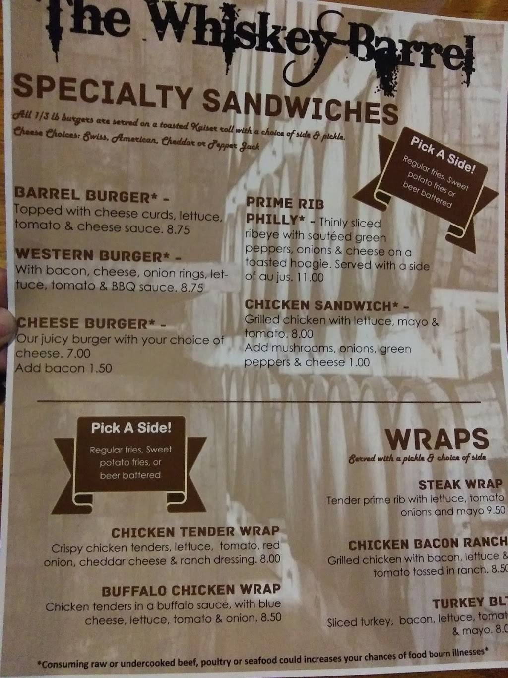 The Whiskey Barrel | restaurant | 316 De Witt St, Portage, WI 53901, USA | 6087451099 OR +1 608-745-1099