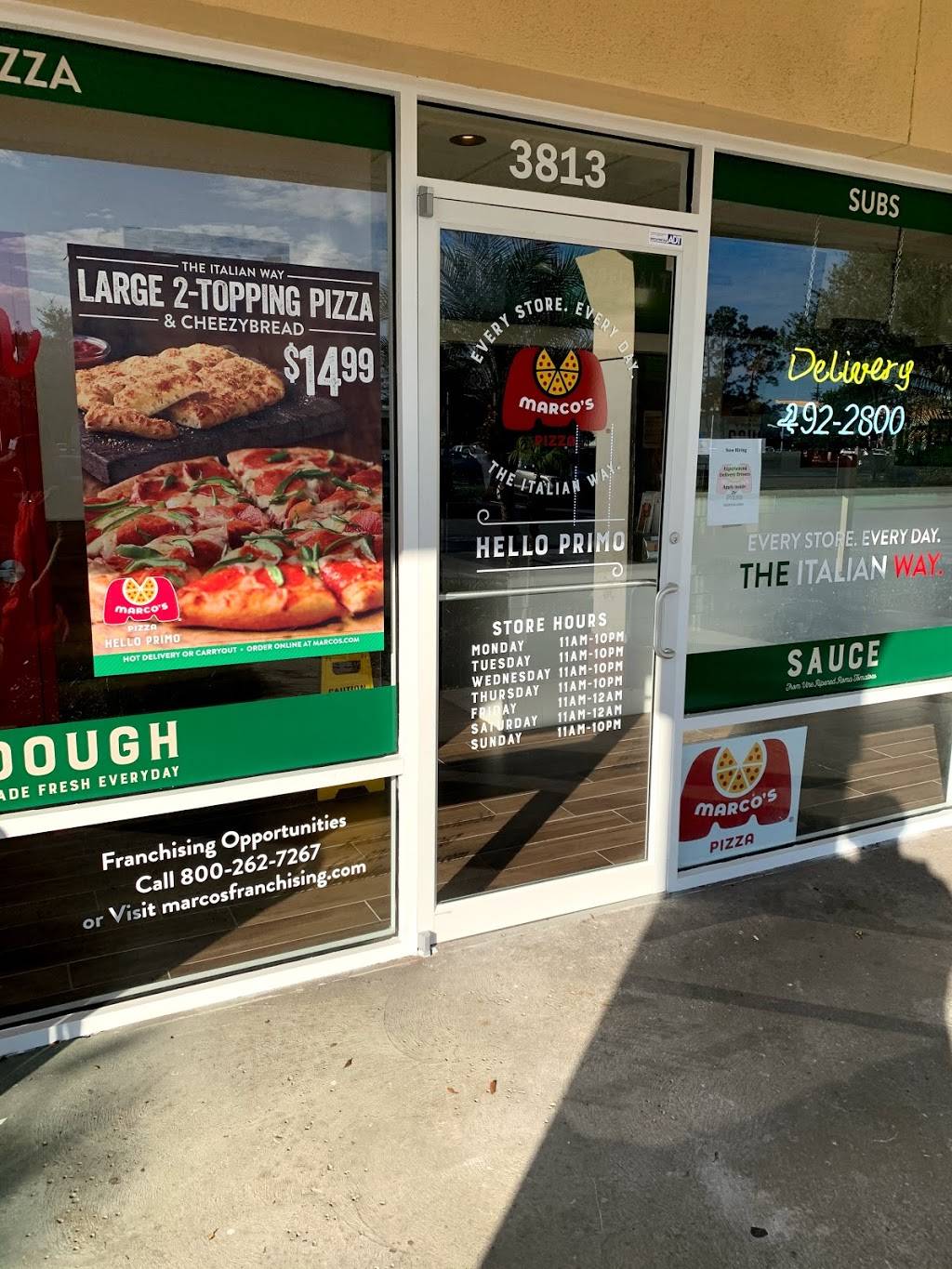 Marcos PIzza | meal takeaway | 3813 Northdale Blvd, Tampa, FL 33624, USA | 8134922800 OR +1 813-492-2800