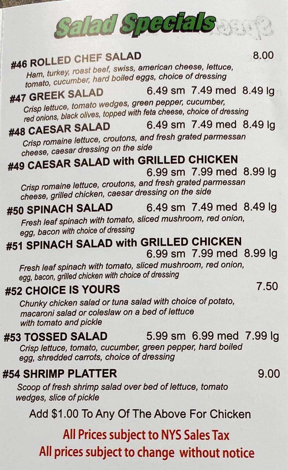 A&J Sandwich Shop | restaurant | 140 NY-109, West Babylon, NY 11704, USA | 6314829900 OR +1 631-482-9900