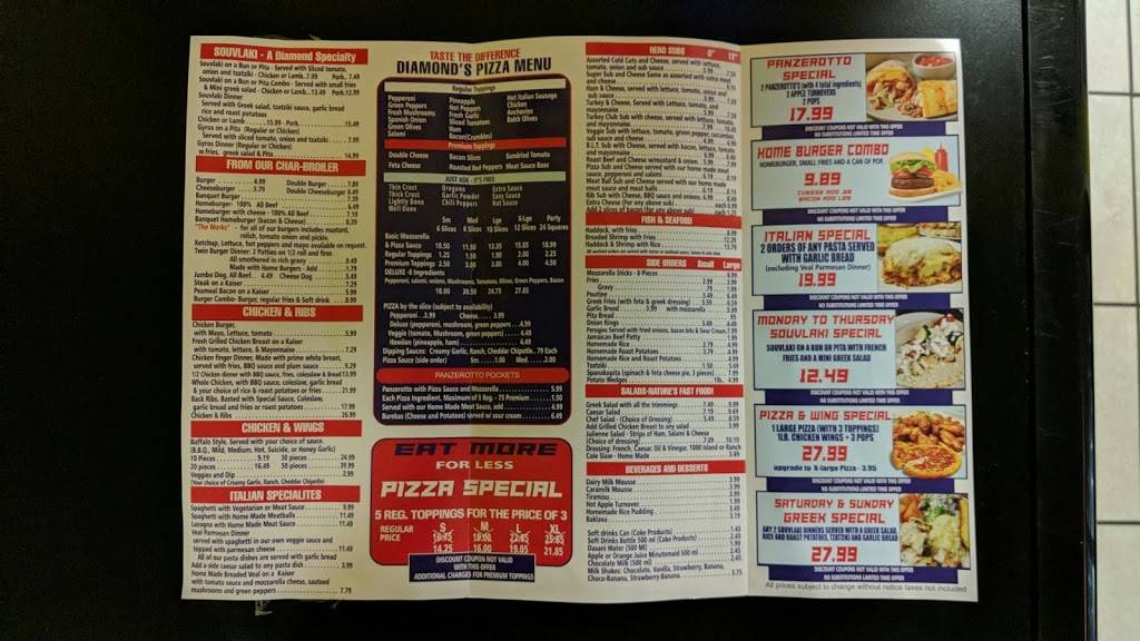 Diamond Pizza | restaurant | 1349 Danforth Rd, Scarborough, ON M1J 1G7, Canada | 4162691269 OR +1 416-269-1269