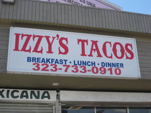 Izzys Tacos | restaurant | 1901 8th Ave, Los Angeles, CA 90018, USA | 3237330910 OR +1 323-733-0910
